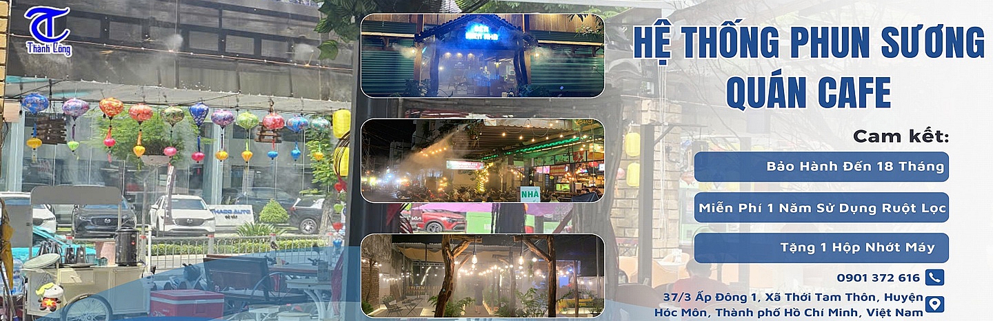 Hệ Thống Phun Sương Làm Mát Quán Cafe TPHCM