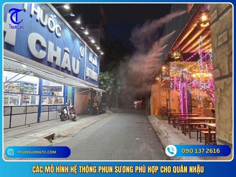 Cac mo hinh he thong phun suong phu hop cho quan nhau