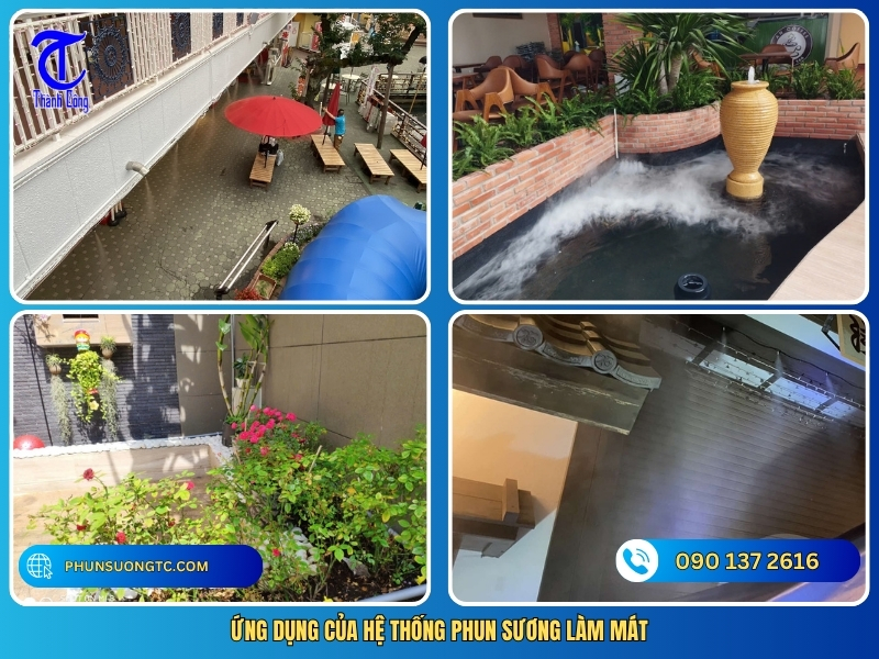 ung dung cua he thong phun suong lam mat