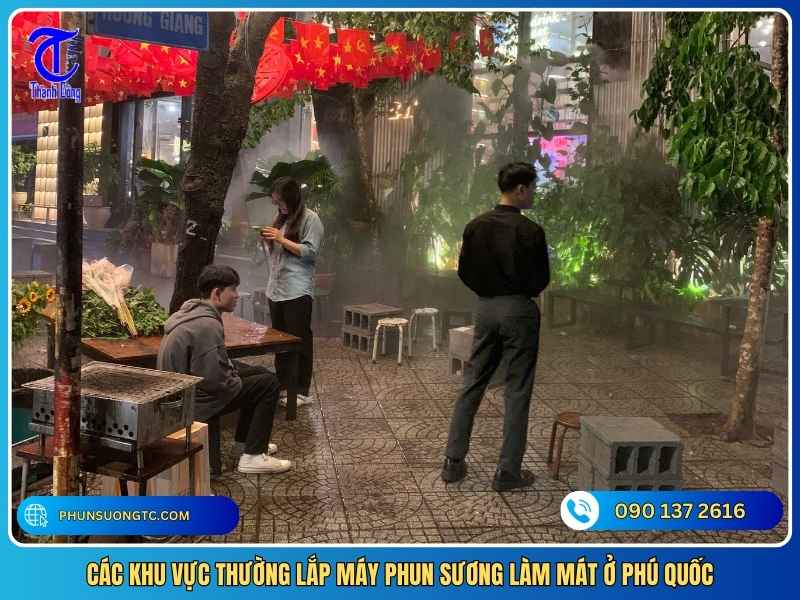 cac khu vuc thuong lap may phun suong lam mat o phu quoc