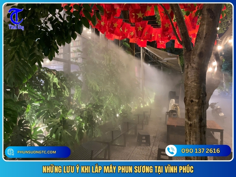 nhung luu y khi lap may phun suong tai vinh phuc