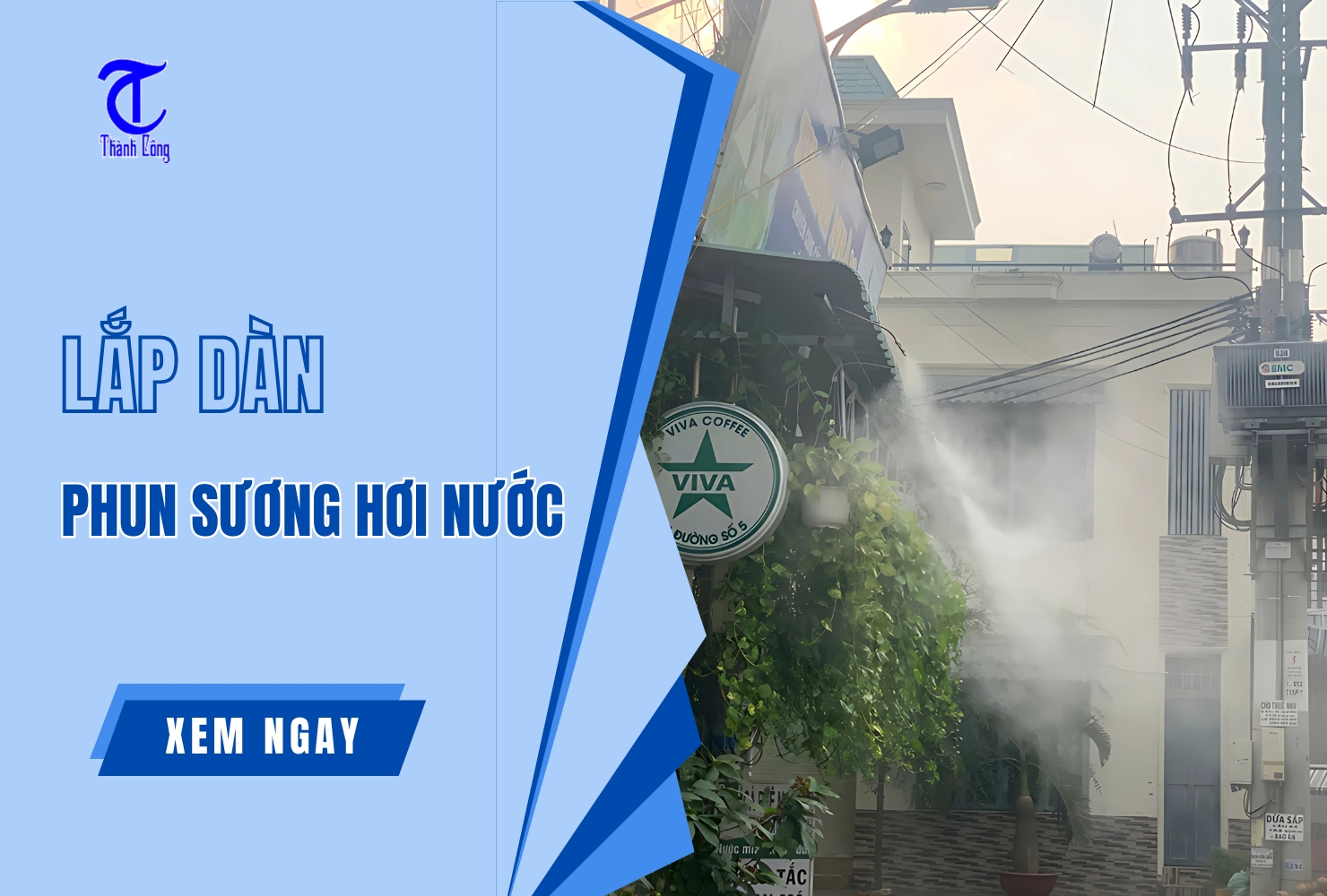 Lắp Dàn Phun Sương Hơi Nước Làm Mát Giá Rẻ Tại TPHCM