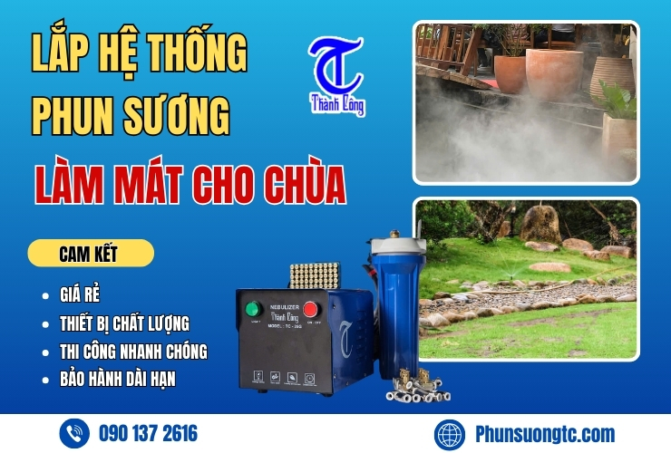 lap dat he thong phun suong lam mat cho chua